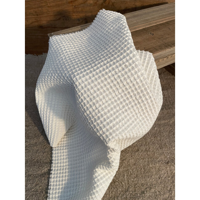# Katoenen wafeldoekje 40×40 offwhite