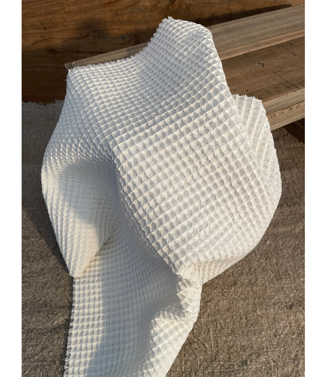 Katoenen wafeldoekje 40×40 offwhite