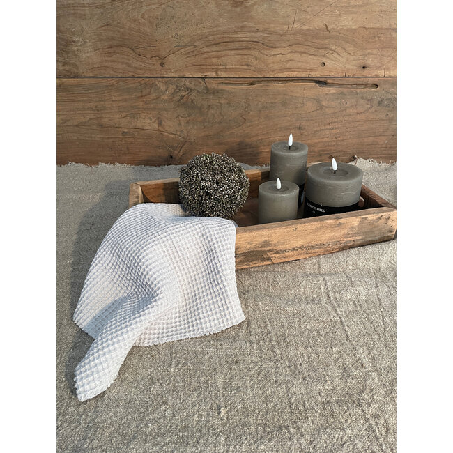 Katoenen wafeldoekje licht grijs 40×40