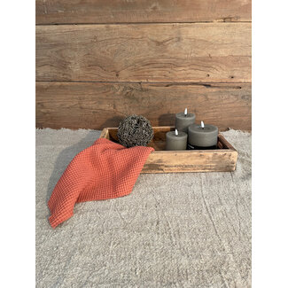 # Katoenen wafeldoekje roodhout 40×40