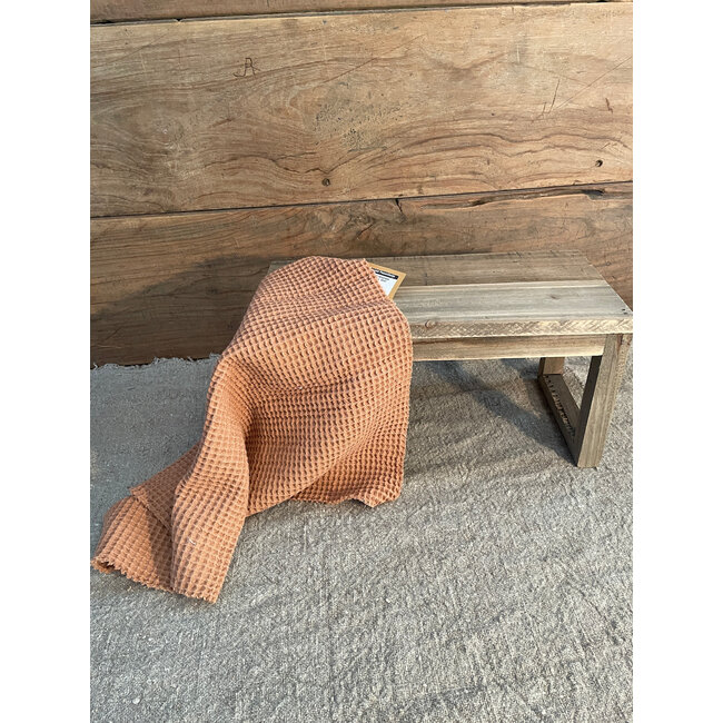 # Katoenen wafeldoekje nootmuskaat  40x40