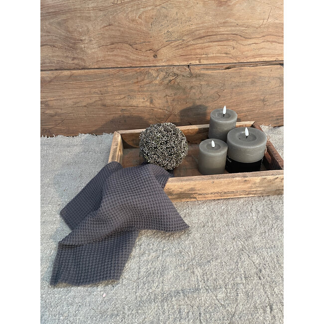 # Katoenen wafeldoekje grijs 40×40