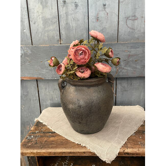 # Bloempot met oren - aardewerk - ca. 21 x 21 x 21 cm