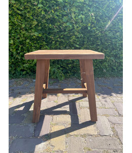 Houten kruk/tafel ca. 40 x 40 x 40 cm