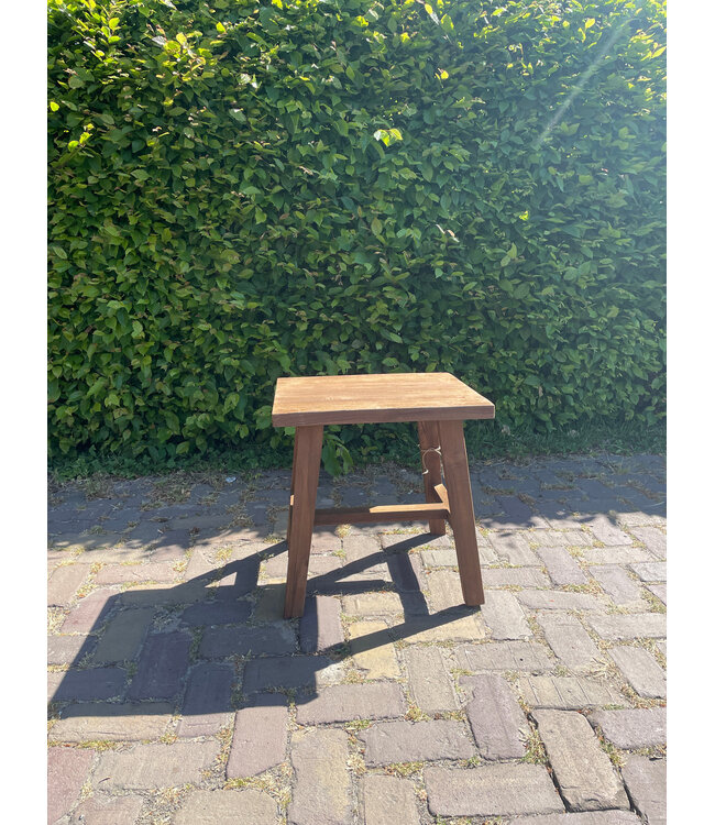 Houten kruk/tafel ca. 40 x 40 x 40 cm
