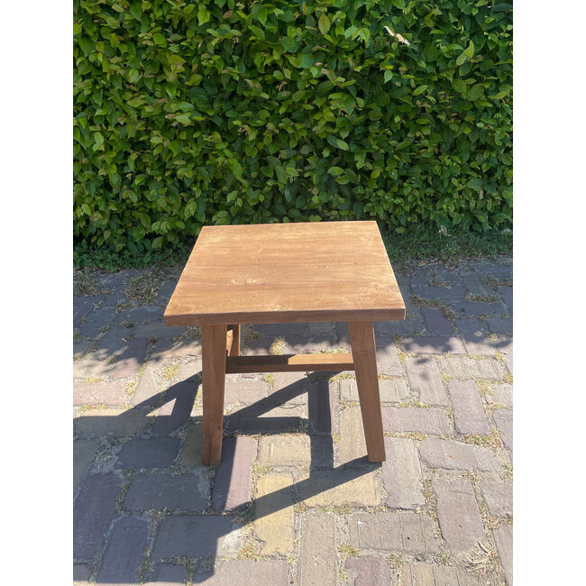Houten kruk/tafel ca. 40 x 40 x 40 cm