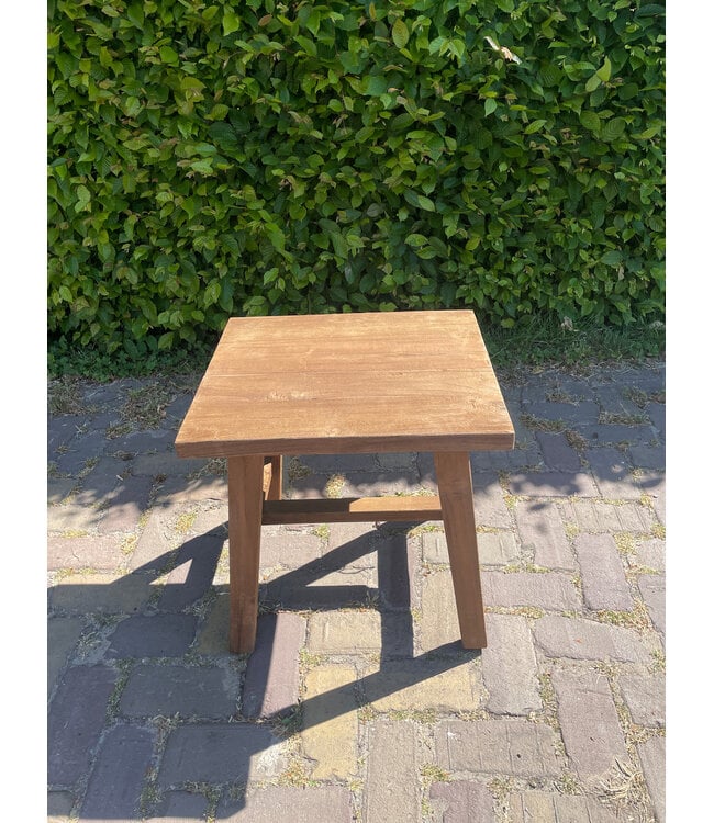 Houten kruk/tafel ca. 40 x 40 x 40 cm