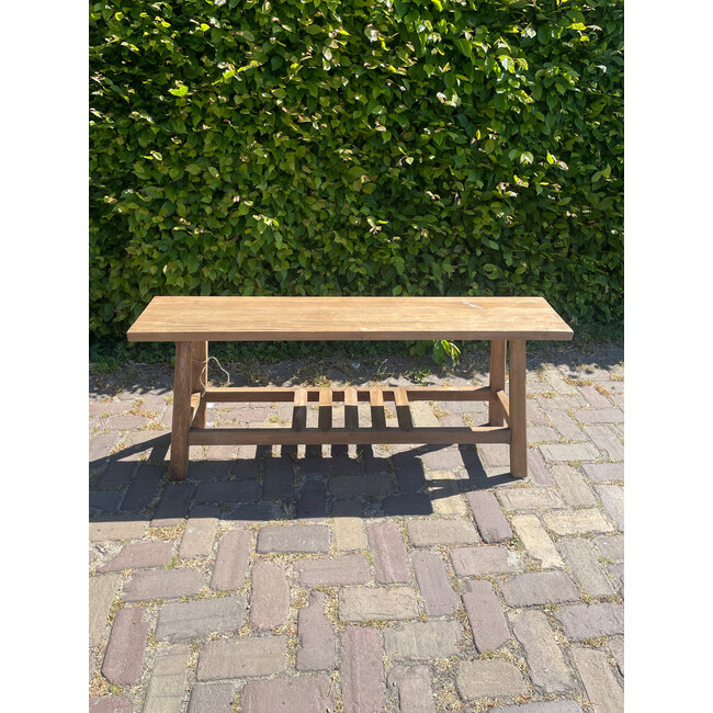 # Houten bank - met rek onder - ca. 120 x 25 x 50 cm