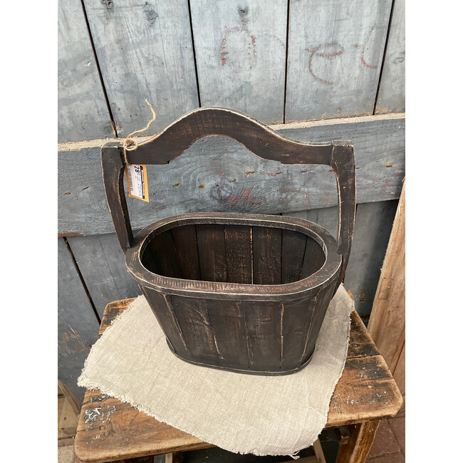 # mix - Houten emmer - ovaal - ca. 35 x 20 x 45 cm