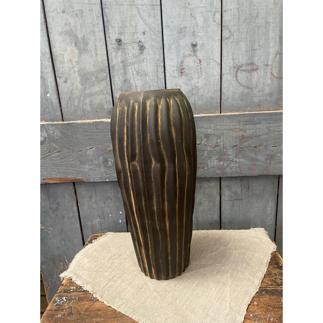 Vaas - glas - ca. 18 x 18 x 40 cm - verzending eigen risico