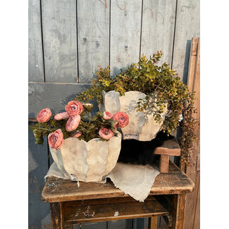 Countryfield # Bloempot - aardewerk - ovaal - ca. 24 x 15 x 17 cm