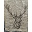 Shabby - wanddoek - linnen - rendier - 45 x 90 cm