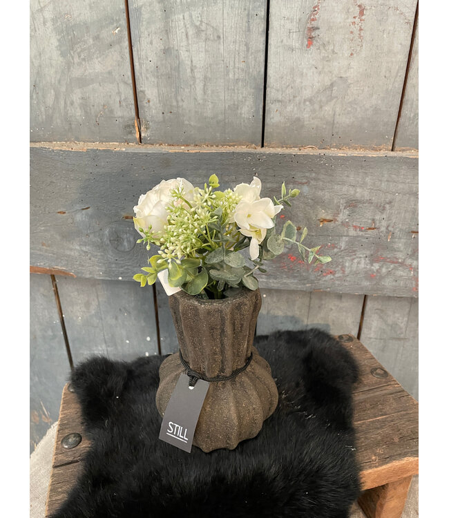 ## Ranonkel/hortensia bundel h28cm creme