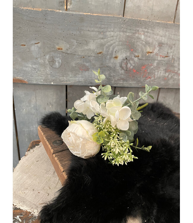 ## Ranonkel/hortensia bundel h28cm creme