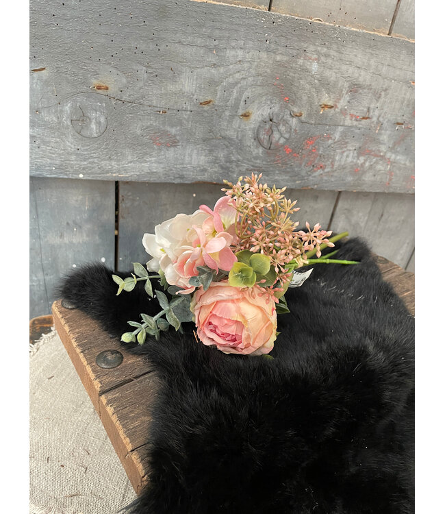 Ranonkel/hortensia bundel h28cm roze