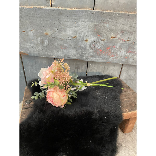 ## Ranonkel/hortensia bundel h28cm roze