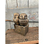 # Two Owls At A Statue Majestic Brown D.14 H.18
