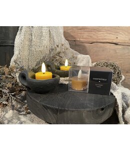 Countryfield Oranje/bruine LED waxinelichtjes 4 cm