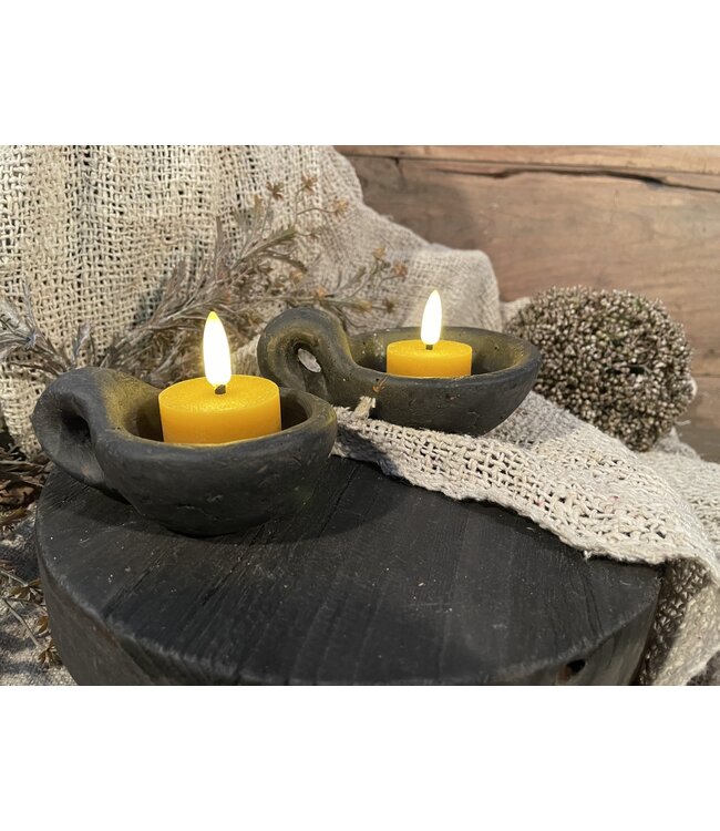 Countryfield Oranje/bruine LED waxinelichtjes 4 cm
