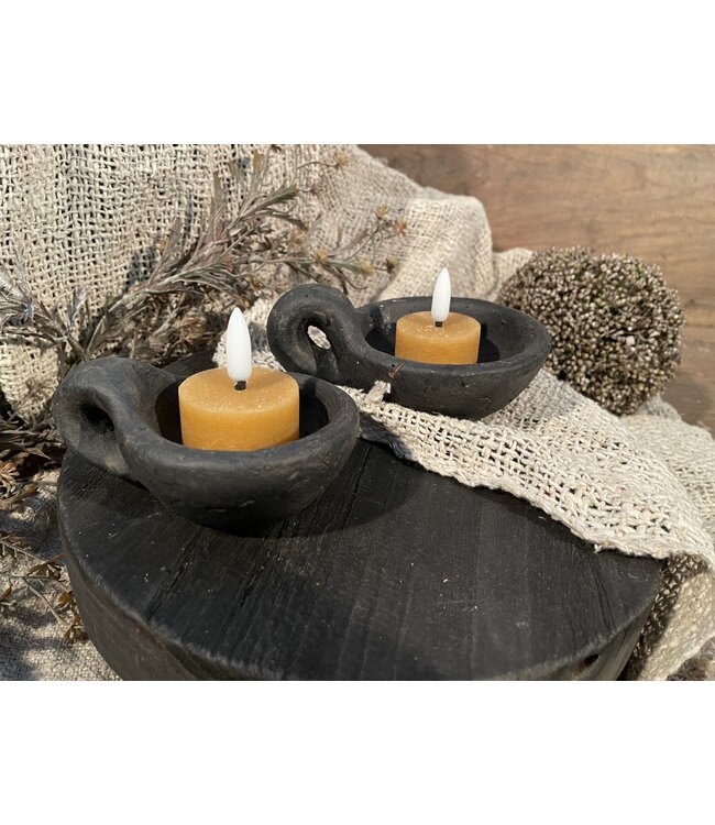 Countryfield Oranje/bruine LED waxinelichtjes 4 cm