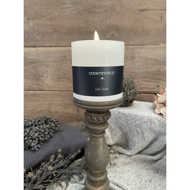 Countryfield Stompkaars rustiek Ø10CM LED ro Lyon S wit-L10B10H10CM