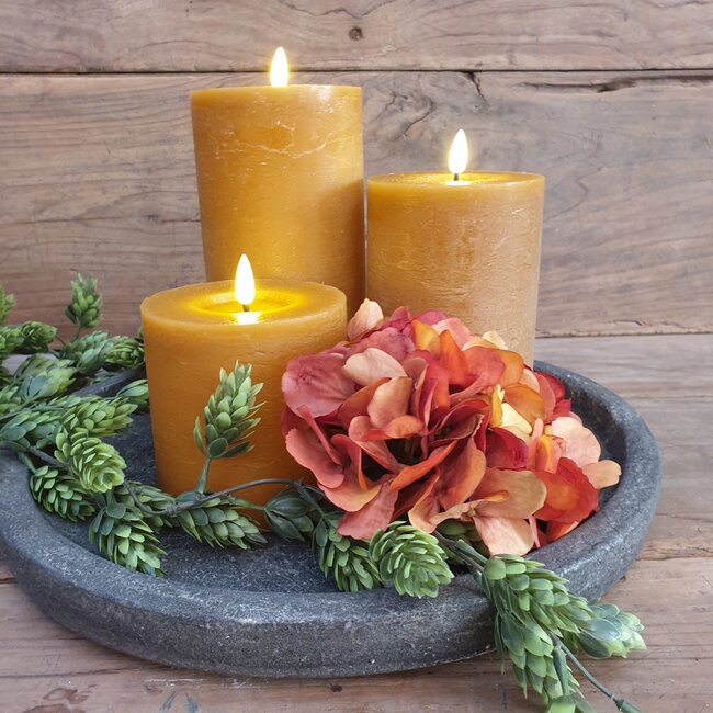 Countryfield Stompkaars rustiek Ø10CM LED ro Lyon S amber-L10B10H10CM