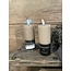 Ledkaars - taupe/beige - 5 x 12,5 cm - excl. 2AA batterijen