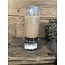 Ledkaars - taupe/beige - 5 x 12,5 cm - excl. 2AA batterijen