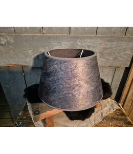 2064 - ES - Lampenkap - licht grijs melee - 30 cm onder x 20 cm boven