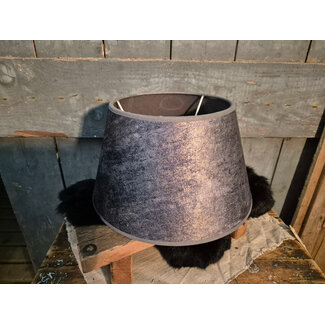 2064 - ES - Lampenkap - licht grijs melee - 30 cm onder x 20 cm boven