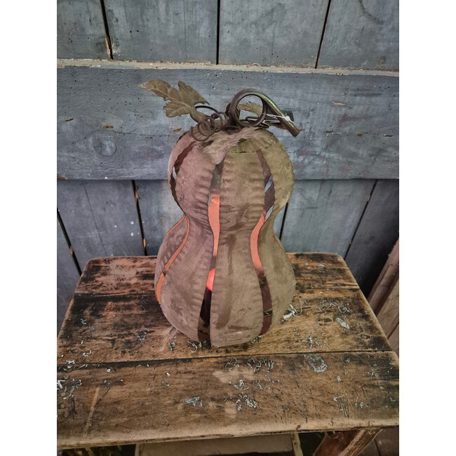 Countryfield # Pompoen metaal - voor waxine/kaars - ca. 20 x 20 x 35 cm