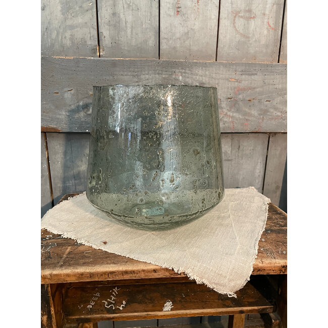 Countryfield Vaas - bubbelglas - taps - ca. 30 x 30 x 25 cm