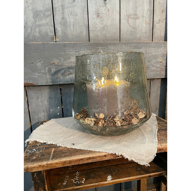 Countryfield Vaas - bubbelglas - taps - ca. 30 x 30 x 25 cm