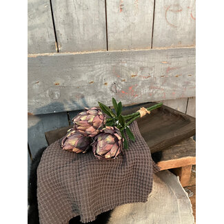 Countryfield # Bundel van 3 artichokken - paars - 35 cm
