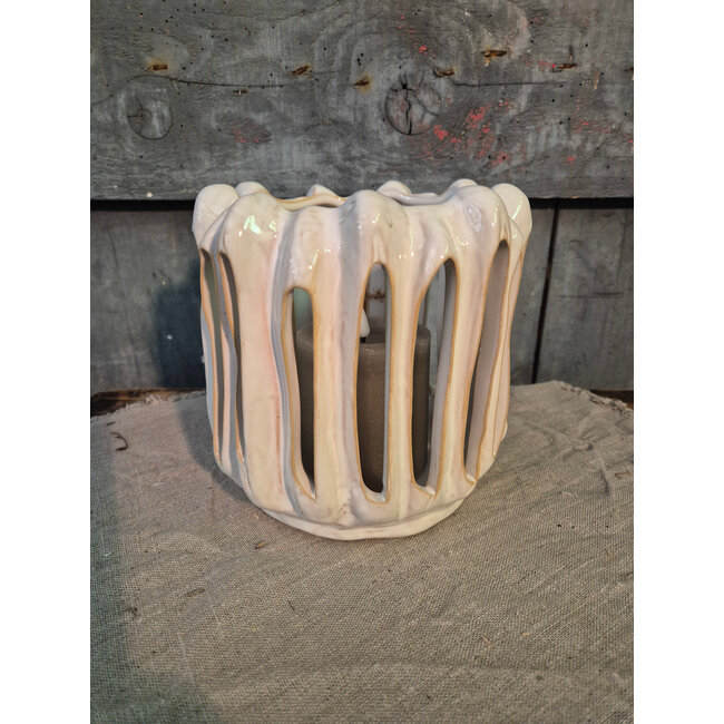 Countryfield # Windlicht - aardewerk - 16 x 16 x 16 cm