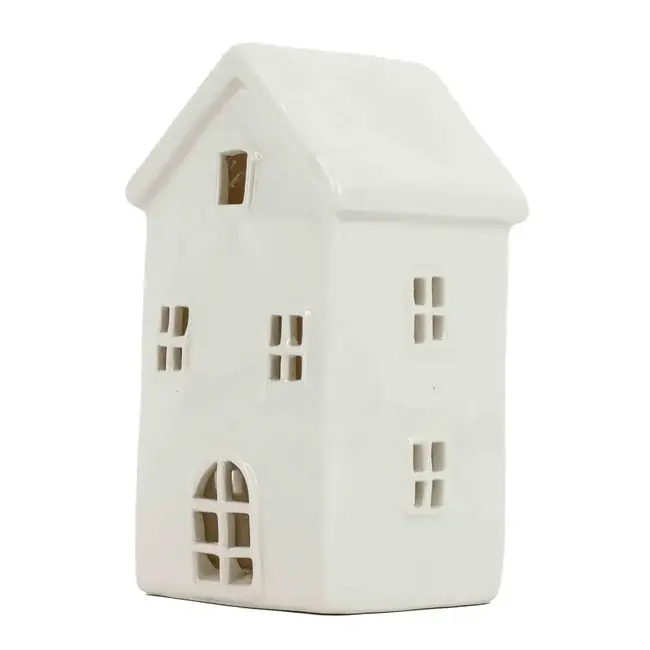 # Huisje keramiek - 6 x 6 x 12 cm - led werkt niet