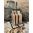 # Rek met houten onderzetters vierkant - 11.5x11.5x21.5cm