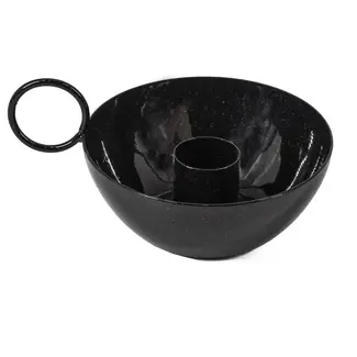 # Kaarsenstandaard bowl zwart - 11 x 9 x 4 cm