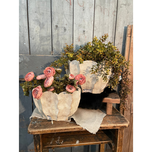 Countryfield Bloempot - aardewerk - ovaal - ca. 30 x 18 x 20 cm