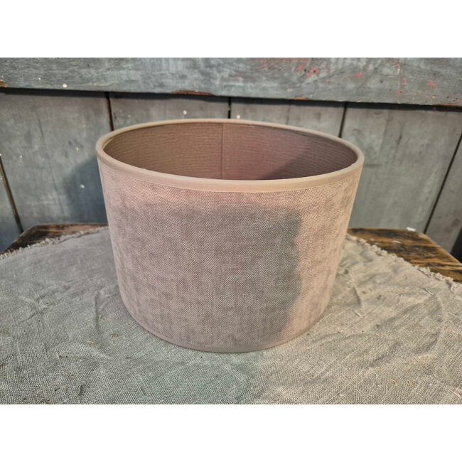 2055 - KKL - Lampenkap - Taupe/creme  - 20 x 20 x13 cm