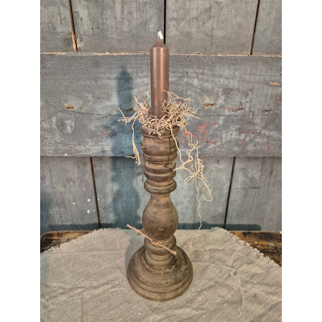 # Houten kandelaar - 11 x 25 cm - kleur kan iets afwijken