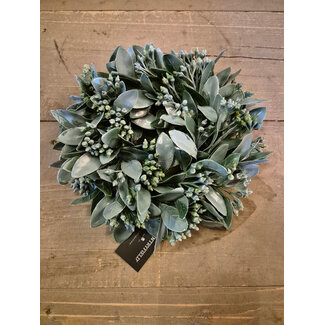 Countryfield # Eucalyptuskransje - groen - kunst - ca. 25 cm
