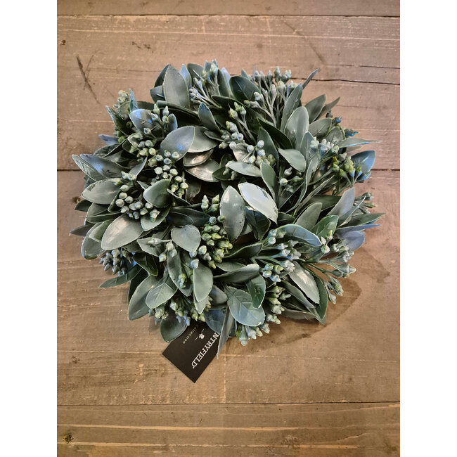 Countryfield # Eucalyptuskransje - groen - kunst - ca. 25 cm
