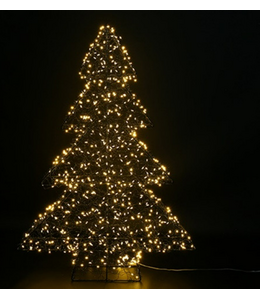 Countryfield Kerstboom kantig LED Bling M zwart-L13,5B57H80CM