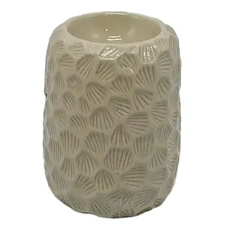 # Aardewerk brander Honeycomb beige 9.5x9.5x11.8cm