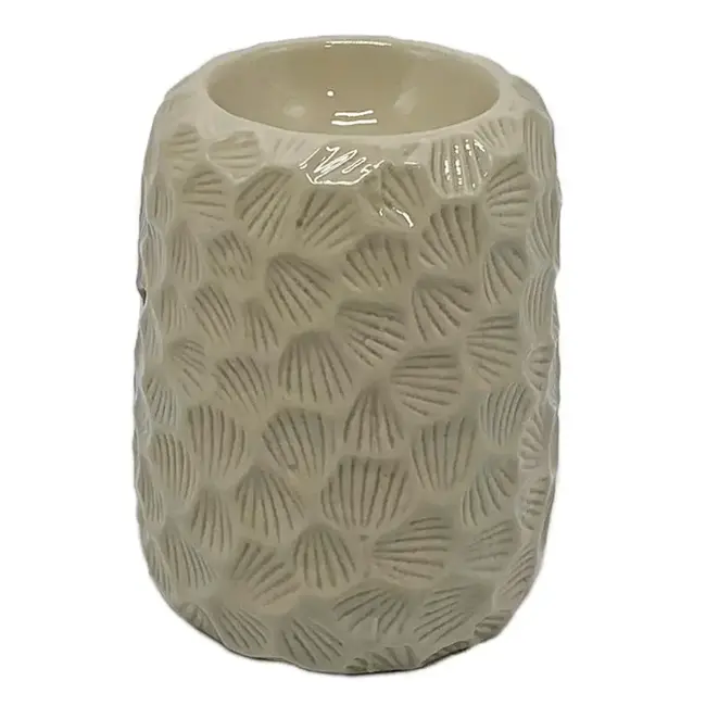 # Aardewerk brander Honeycomb beige 9.5x9.5x11.8cm