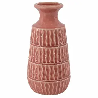 # Aardewerk vaas Aztec roze 15x15x30,5cm