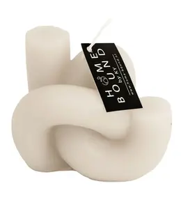 ## Kaars organisch beige -9,5x8,5x8cm