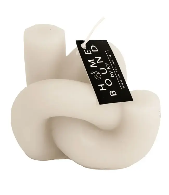 ## Kaars organisch beige -9,5x8,5x8cm