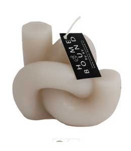 ## Kaars organisch taupe - 9,5x8,5x8cm